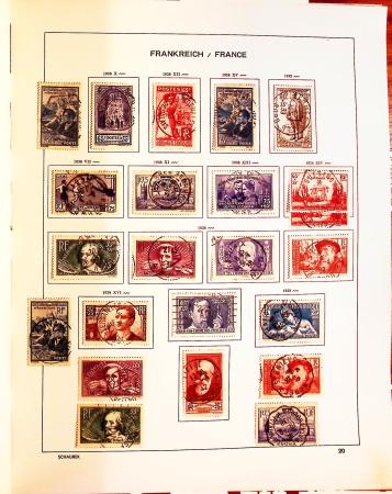 1849-1975, Collection de France obl. en un album Schaubek,