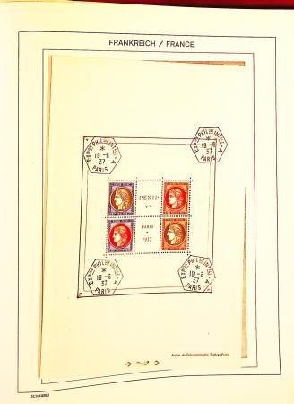 1849-1975, Collection de France obl. en un album Schaubek,