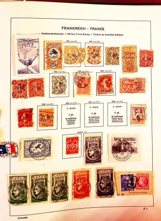 1849-1975, Collection de France obl. en un album Schaubek,