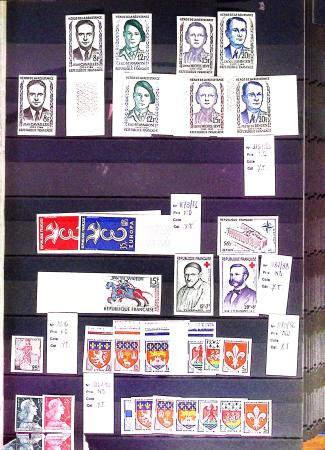 1869-1992, Un classeur de neufs (1869-1973) dont FRANCE