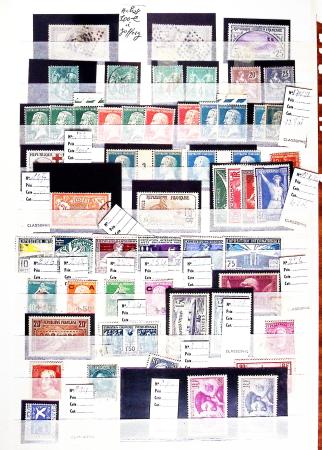 1869-1992, Un classeur de neufs (1869-1973) dont FRANCE