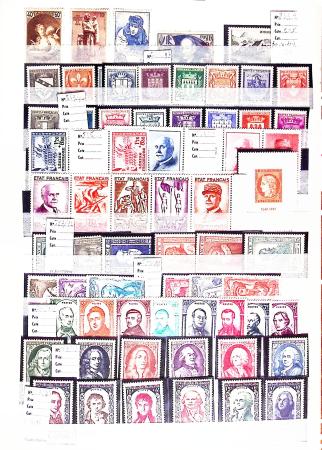 1869-1992, Un classeur de neufs (1869-1973) dont FRANCE