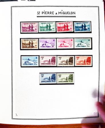 1869-1992, Un classeur de neufs (1869-1973) dont FRANCE