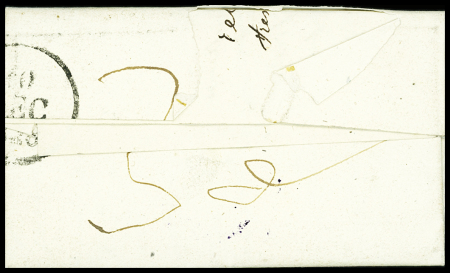 MP "P 11 P Nant" + dateur "A" (1828) sur lettre, i