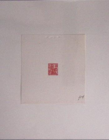 N°257 50c Jeanne d'Arc, épreuve d'atelier en brun-rouge,