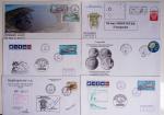 Pôle Sud - 2 plis souvenirs réalisés à l'occasion d'un parachutage au Pôle Sud (opération pile Pôle en 2000) avec signatures (Gervasi et Lafaille) et 2 photos