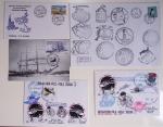 Pôle Sud - 2 plis souvenirs réalisés à l'occasion d'un parachutage au Pôle Sud (opération pile Pôle en 2000) avec signatures (Gervasi et Lafaille) et 2 photos