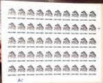 Raymond Moretti : feuille de 50 vignettes "Paris en timbres (tête de cheval). Feuille de 30 Mon Timbre à Moi thème polaire (Gorfou sauteur de Saint Paul et Amsterdam)