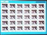 Raymond Moretti : feuille de 50 vignettes "Paris en timbres (tête de cheval). Feuille de 30 Mon Timbre à Moi thème polaire (Gorfou sauteur de Saint Paul et Amsterdam)