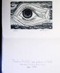 Chemise souple noire : dessins et cartes de vœux de graveurs de timbres dont un projet Clémenceau de Joseph Rajewicz (1982) dont Decaris, Béquet, Andreotto