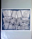 Chemise souple noire : dessins et cartes de vœux de graveurs de timbres dont un projet Clémenceau de Joseph Rajewicz (1982) dont Decaris, Béquet, Andreotto