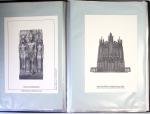 Chemise souple noire : dessins et cartes de vœux de graveurs de timbres dont un projet Clémenceau de Joseph Rajewicz (1982) dont Decaris, Béquet, Andreotto