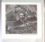Chemise souple noire : dessins et cartes de vœux de graveurs de timbres dont un projet Clémenceau de Joseph Rajewicz (1982) dont Decaris, Béquet, Andreotto