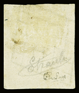 N°7B 1 franc vermillon foncé, belle nuance, oblitéré