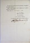 Boitier de 5 documents sur la chouannerie bretonne : envoi autographe expédié de Londres (15 oct 1843) par Henry comte de Chambord présenté sous verre dans un cadre
