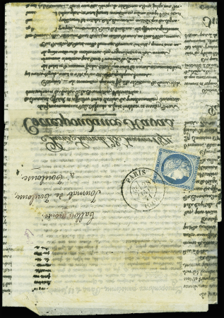 N°37 OBL étoile muette + CAD "Paris (60)" (28 janv 71) sur correspondance Havas pour Toulouse avec mention manuscrite "par ballon monté" sans arrivée.