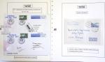 Collection de 199 pages sur la vie de Jean Mermoz montée sur feuilles Safe : quelques plis d'époque, nombreux plis commémoratifs de 1937 à nos jours,...