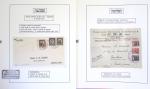 Collection de 199 pages sur la vie de Jean Mermoz montée sur feuilles Safe : quelques plis d'époque, nombreux plis commémoratifs de 1937 à nos jours,...