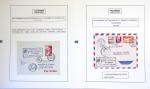 Collection de 199 pages sur la vie de Jean Mermoz montée sur feuilles Safe : quelques plis d'époque, nombreux plis commémoratifs de 1937 à nos jours,...