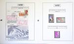 Collection de 199 pages sur la vie de Jean Mermoz montée sur feuilles Safe : quelques plis d'époque, nombreux plis commémoratifs de 1937 à nos jours,...