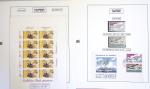 Collection de 199 pages sur la vie de Jean Mermoz montée sur feuilles Safe : quelques plis d'époque, nombreux plis commémoratifs de 1937 à nos jours,...