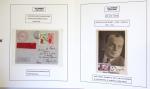 Collection de 199 pages sur la vie de Jean Mermoz montée sur feuilles Safe : quelques plis d'époque, nombreux plis commémoratifs de 1937 à nos jours,...
