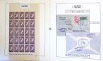 Collection de 199 pages sur la vie de Jean Mermoz montée sur feuilles Safe : quelques plis d'époque, nombreux plis commémoratifs de 1937 à nos jours,...