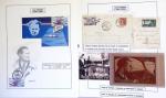 Collection de 199 pages sur la vie de Jean Mermoz montée sur feuilles Safe : quelques plis d'époque, nombreux plis commémoratifs de 1937 à nos jours,...