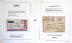 Collection de 199 pages sur la vie de Jean Mermoz montée sur feuilles Safe : quelques plis d'époque, nombreux plis commémoratifs de 1937 à nos jours,...