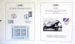 Collection de 199 pages sur la vie de Jean Mermoz montée sur feuilles Safe : quelques plis d'époque, nombreux plis commémoratifs de 1937 à nos jours,...