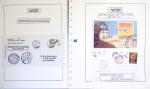 Collection de 199 pages sur la vie de Jean Mermoz montée sur feuilles Safe : quelques plis d'époque, nombreux plis commémoratifs de 1937 à nos jours,...