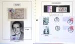 Collection de 199 pages sur la vie de Jean Mermoz montée sur feuilles Safe : quelques plis d'époque, nombreux plis commémoratifs de 1937 à nos jours,...