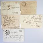 35 lettres de Corse avant le timbre avec CAD de types divers dont l'Isle Rousse T12 (1841 et 1843), T13 Corte (1841), T12 St Florent (1832),...