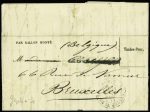 Gazette des Absents n°30 avec CAD "Paris PL. de la Madeleine" (21 janv 71), le timbre manque, pour Bruxelles avec arrivée 22 janv