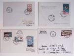 11 lettres des TAAF avec AFF bons timbres dont TAAF n°27 - 20 - 21 - PA7 - PA9 30F U.I.T - n°24 20F Albatros - PA12 50F Satellite D1. TB