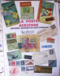 46 lettres de la poste aérienne française sur l'Atlantique sud, meetings d'aviation, ligne Noguès et lignes africaines dans un album plastique souple orange
