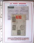 46 lettres de la poste aérienne française sur l'Atlantique sud, meetings d'aviation, ligne Noguès et lignes africaines dans un album plastique souple orange