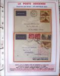 46 lettres de la poste aérienne française sur l'Atlantique sud, meetings d'aviation, ligne Noguès et lignes africaines dans un album plastique souple orange