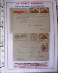 46 lettres de la poste aérienne française sur l'Atlantique sud, meetings d'aviation, ligne Noguès et lignes africaines dans un album plastique souple orange