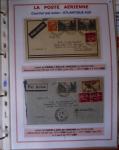 46 lettres de la poste aérienne française sur l'Atlantique sud, meetings d'aviation, ligne Noguès et lignes africaines dans un album plastique souple orange