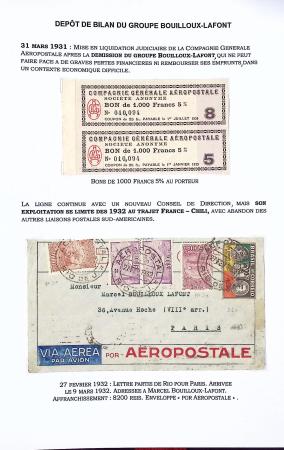 Brésil n°230 + PA21 + PA25 en paire OBL grand CAD "Aeropostal Rio de J." (27.2.32) sur lettre par avion adressée à Marcel Bouilloux Lafont à Paris
