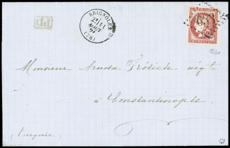 N°49b 80c rose vif, obl. GC 633 sur lettre de Brignolles,