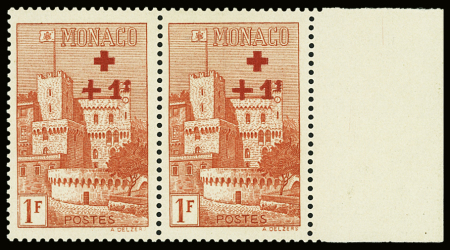 N°208a variété croix cassé en paire tenant à normal,