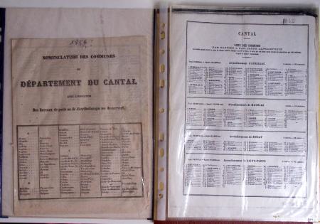 COLLECTION DE LETTRES DU CANTAL 6 documents ancien