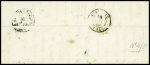 N°14 OBL PC 2148 + T14 Montsalvy (1856) sur lettre