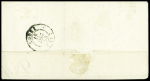 N°10 OBL PC 2148 + T14 Montsalvy (1853) sur lettre