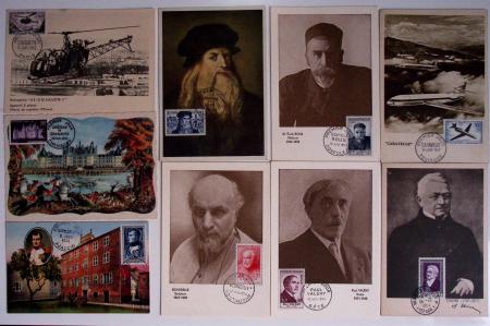 FDC Lot de 21 cartes maximums/lettres avec les 6 cartes
