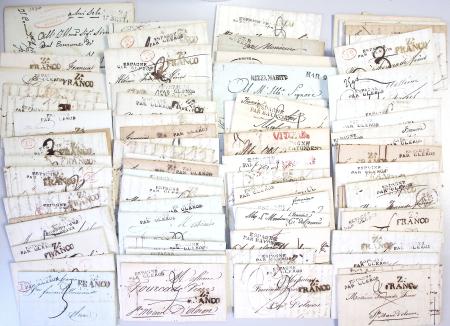 1699-1850env. Lot de plus de mille lettres préphilatéliques