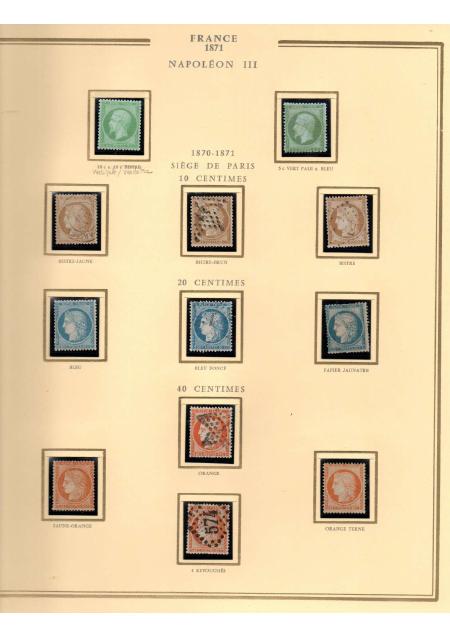 1849-1900, Superbe collection de France avec très