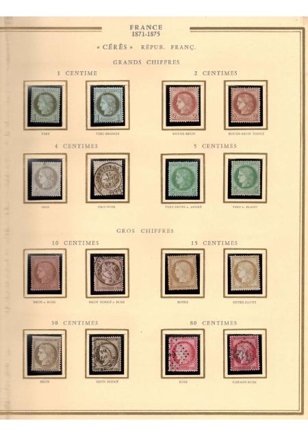 1849-1900, Superbe collection de France avec très